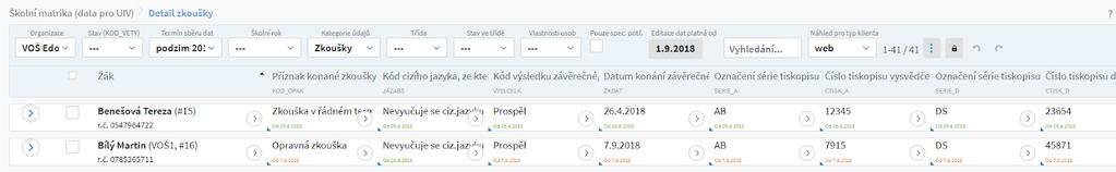 Dokument Vložka do protokolu - dle zadání dat v systému tiskneme na protokol pouze hlavičkové údaje. Ostatní data je potřeba vyplnit ručně. 7.