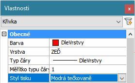 proběhne podle stylu tisku nastaveného pro vrstvu.