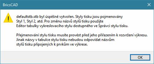 BricsCAD > Konfigurační soubor tiskárny PC3 Otevře se dialogové okno Uložit jako se seznamem existujících tabulek STB. Zadejte název nového souboru a klepněte na tlačítko Uložit.