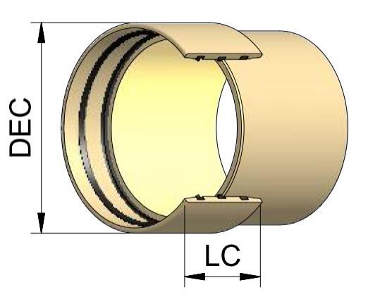 DC-spojka se používá pro potrubí menších průměrů. Skládá se ze sklolaminátového (GRP) pouzdra s těsnícími kroužky z EPDM pryže.