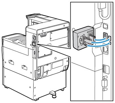 Začínáme b. Otevřete přední dvířka a vypněte vypínač. Upozornění: Když se tiskárna vypíná, neodpojujte napájecí kabel. 2. Odstraňte z adaptéru bezdrátové sítě obalový materiál. 3.