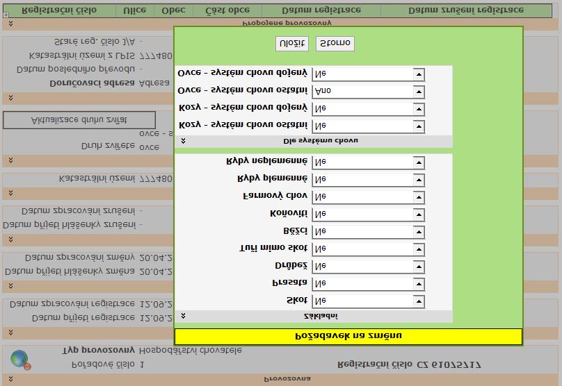 3.2.1. Popis obrazovky Jednotlivé položky pro aktualizaci kontaktů Tlačítko pro vyvolání okna pro změnu údajů Tlačítko pro uložení změny Tlačítko pro návrat na detail provozovny 3.2.2. Individuálně