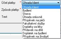 Kladná částka znamená, že jste obdrželi platbu od klienta bude se tisknout Příjmový doklad. Záporná částka znamená, že jste klientovi částku vyplatili (např.