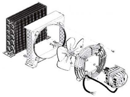 Označení modelu: Kondenzátor s ventilátorem STVF 47 KONDENZÁTOR LU-VE STVF Standardní provedení kondenzátoru s AC ventilátory Modeloá řada Model LU-VE Výkon W DT 15 K Vnitřní objem (dm 3 ) A - Šířka