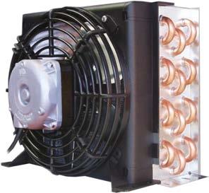 KONDENZÁTOR LU-VE HTS - CAVF Kondenzátor externí Standardní provedení kondenzátoru s AC ventilátory HTS - kondenzátory CAVF Výkon W DT 15K Průtok vzdhuchu (m3/h) Spotřeba (W) Rozteč lamel (mm)
