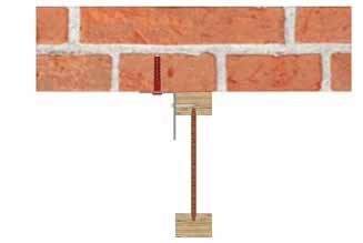 Stavební systém STEICO detaily s masivní silikátovou stěnou PROVEDENÍ NA ZDIVO A BETON M1 Zděná stěna Izolace stojiny Deska v ostění Vodorovný dřevěný práh pro uložení pásnice stěnových nosníků.