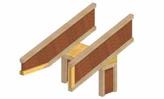 dřeva STEICOwall Spodní konstrukce pro upevnění záklopu na obou stranách od stojiny Nutno zajistit proti