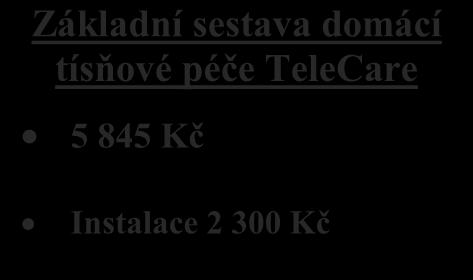 b) stacionární zařízení řada TeleCare Zařízení pro méně aktivní seniory a osoby se zdravotním postižením, žijící ve svých domovech, kde tráví většinu svého času sami.