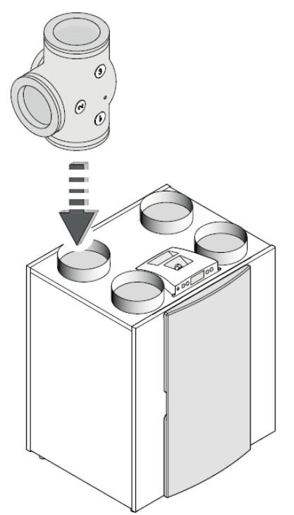 klapce uvnitř ventilu je možné měnit jeho polohu připojení dle konkrétních podmík.