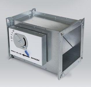 10 Regulační technika RPM-K (TPM 094/13) Regulátor konstantního průtoku vzduchu udržuje konstantní průtok vzduchu ve větracích systémech průměr od 100 do 400 mm průtok od 100 do 4 000 m 3 /h