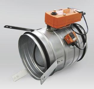 m/s maximální tlakový rozdíl 1500 Pa Požární technika DM-S (TPM 095/13) Požární klapky bez tepelné izolace E30 (v e, h o i o)s kruhové klapky od ø 100 do 630 mm kompletně z pozinkované