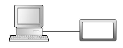 PC musí být vybaveno síťovou kartou s rozhraním Ethernet s konektorem RJ-45, případně připojeno k síti LAN ovladač HMI@Web může být připojen přímo k (jednomu) PC nebo integrován do počítačové sítě