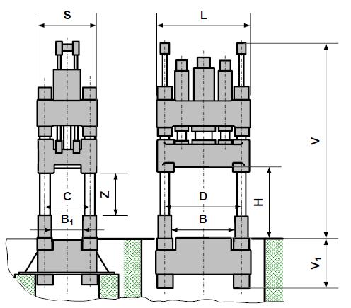 6.5 ZÁKLADNÍ TECHNICKÉ PARAMETRY HYDRAULICKÝCH LISŮ Obrázek 6.