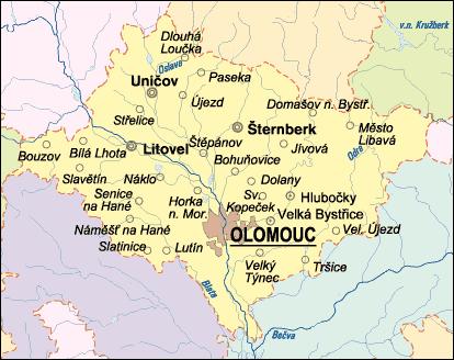kraj Olomoucký / okres OLOMOUC OC rozloha 1