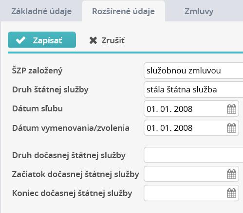 HUMANET PERSONALISTIKA A MZDY časť I. Skúšobná doba k dispozícii je číselník dôb pre účely skúšobnej doby (pre zamestnancov, pre vedúcich zamestnancov, základná, dlhšia).