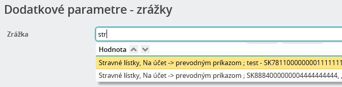 Evidencia Rola/Zrážky V časti Emitovanie ŠP sa uvádza Účet na emitovanie ŠP so všetkými identifikátormi platby (konštantný, špecifický, variabilný symbol) z dôvodu zápisu platby do prevodného príkazu.