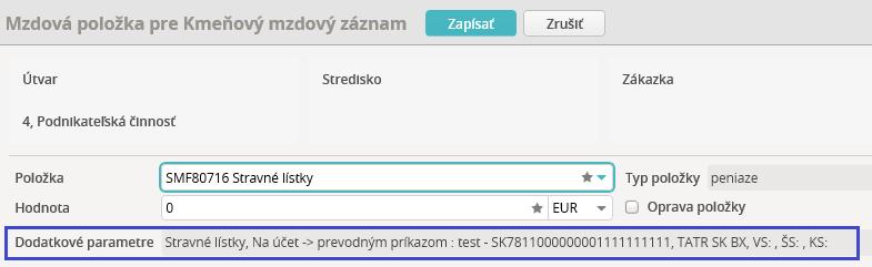 Evidencia Mzdy/Mzdy Ručná úprava mzdy Na záložku Ručná úprava mzdy sa zadávajú nepravidelné položky ako napr.