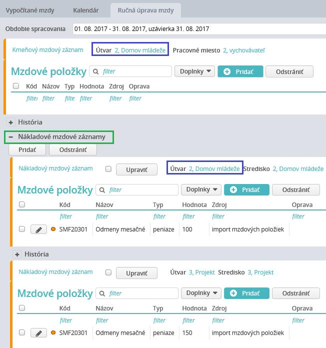 Funkcie pre efektívne spracovanie miezd/import mzdových položiek Import súboru xlsx Predpripravený súbor xlsx sa naplní potrebnými údajmi (