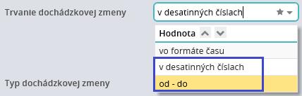 Pre pridanie položky typu mzdová položka sa do políčka Typ dochádzkovej zmeny v súbore zapíše identifikátor (označenie) dochádzkovej udalosti v importovanom súbore. Napr.