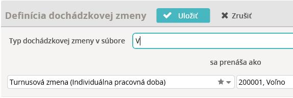 dochádzková udalosť dovolenka môže byť v súbore označená písmenom D.