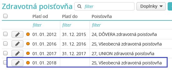 Funkcie pre efektívne spracovanie miezd/hromadné nahradenie položky Zmena zdravotnej poisťovne na záložke Osobné/ Poistenia/ Zdravotná