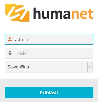 Prihlásenie do systému/odhlásenie zo systému Zobrazí sa prihlasovací formulár do systému, kde zadajte prihlasovacie meno a