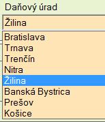 daňových výkazov) a označí políčko Hlavná adresa. Musia sa vyplniť aj povinne vyplniteľné políčka Obec a Pošta.