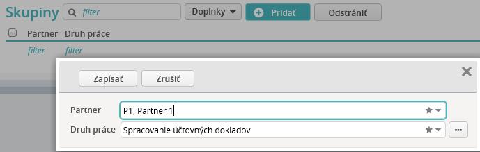 Kliknutím na riadok s menom rodinného príslušníka sa údaj vyberie do políčka Osoba zo zoznamu.