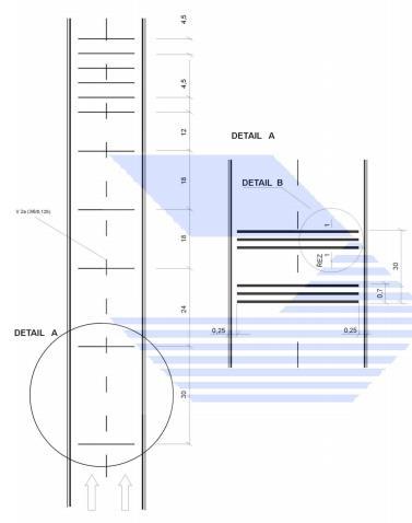 11.4 Úpravy křižovatky Situace křižovatky je přiložena v příloze B.2. V křižovatce je hlavním problémem výškový rozhled a to jak na hlavní komunikaci, tak i na vedlejších komunikacích.