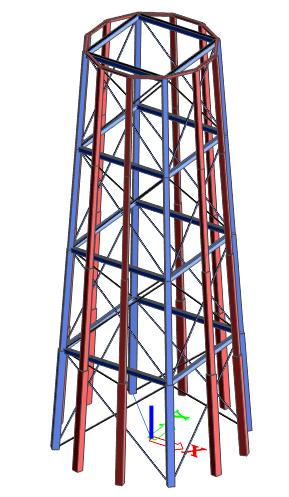 Osazení osmi vedlejších sloupů, které jsou ve vrcholu provázány pomocí dřevěného věnce o průřezu 120/120 mm.