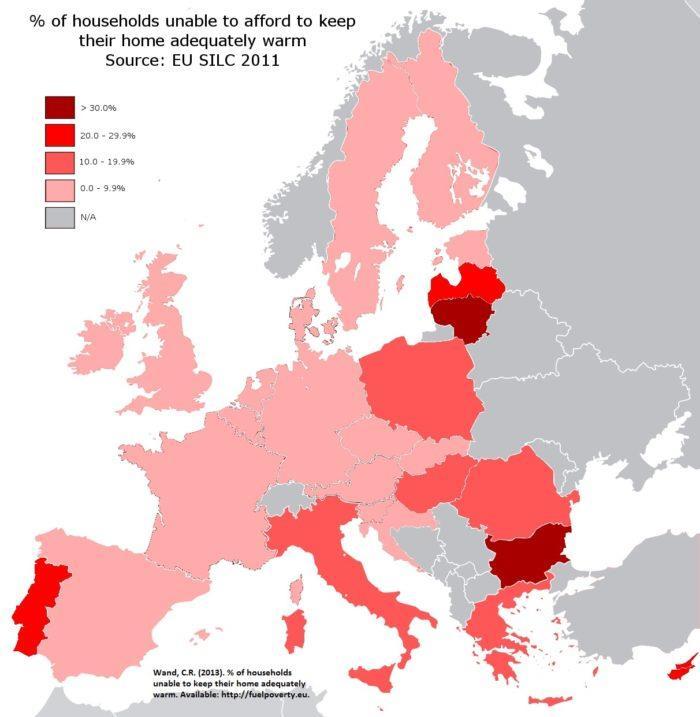 Chudoba neschopnost vytápět byt