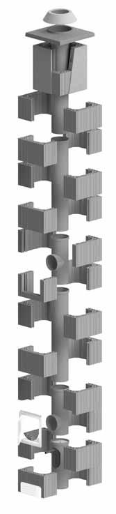 Komínový systém HELUZ MULTI DUO Dvouvrstvý komínový systém obsahuje tenkostěnnou keramickou vložku (obr. č. 1).