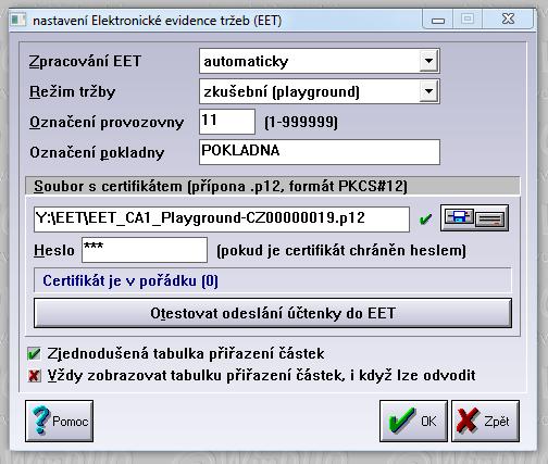 Návod k použití funkcí EET (Elektronické evidence tržeb) v prostředí programu WinDUO Program WinDUO obsahuje kompletní podporu pro komunikaci se systémem elektronické evidence tržeb dle specifikací