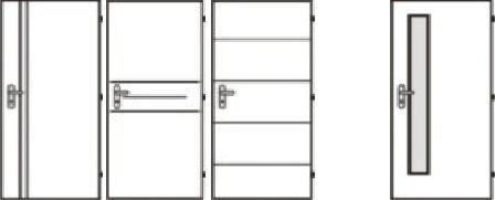 INTERIÉROVÉ DVERE séria ALU Sklo štandard: pieskované Vnútorná výplĥ: Trubicová drevotrieska () Kolekcia plných dverí ALU: do plochy