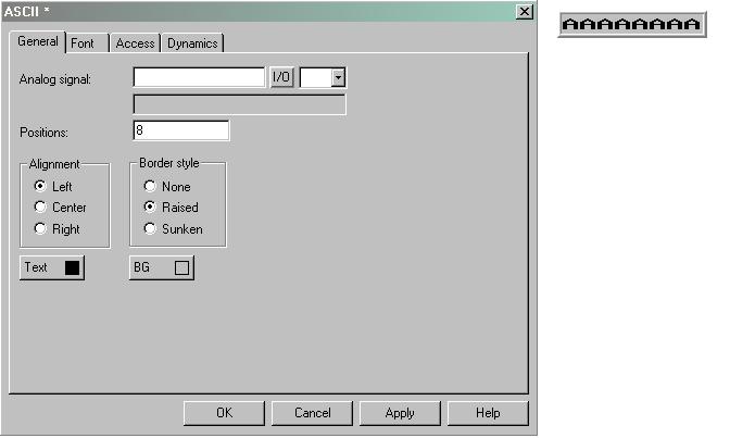 Programování Grafické zobrazení a řízení 7 Záložka [Dynamics] Funkce na této záložce jsou vysvětleny v odstavci "Všeobecné parametry" na Strana 118.