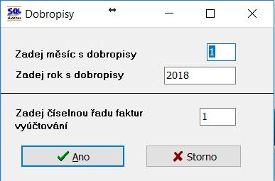 provést v nabídce vodné a stočné, saldo, platební kalendář, úhrady platební kalendář vytvoření daňových dokladů z přijatých záloh.