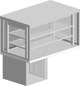 700 1200 750 CHLAZENÉ VITRÍNY Popis výrobků v základním provedení: přívodní napětí 230V provozní teplotní rozsah +2 C až +10 C chladivo R404A příkon 0,7kW digitální řídící termostat chlazení