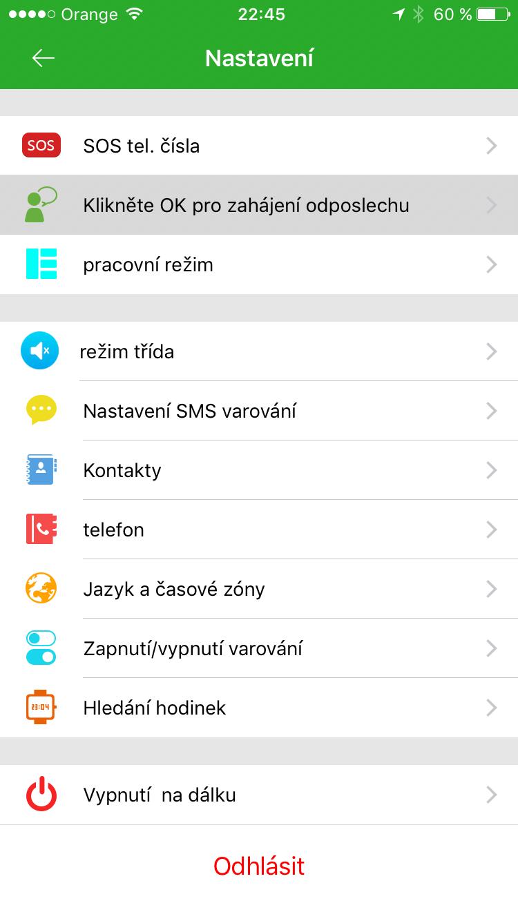 SOS čísla: Můžete zadat až 3 telefonní čísla, která budou hodinky kontaktovat v případě stlačení tlačítka SOS po dobu 3 sekund na hodinkách, kdy se budou hodinky snažit spojit se všemi 3 čísly
