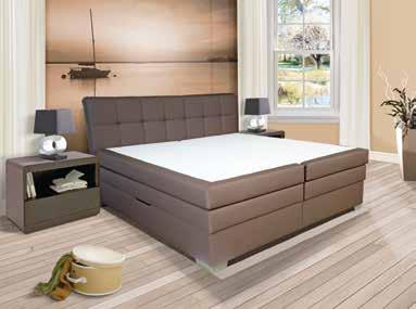 180 CM BOXSPRING MIRANDA 180 x 200 cm, imitace kůže, barva bílá, spodní matrace Bonellové jádro, horní matrace studená pěna, 7zónová, včetně úložného prostoru, š/v/h: