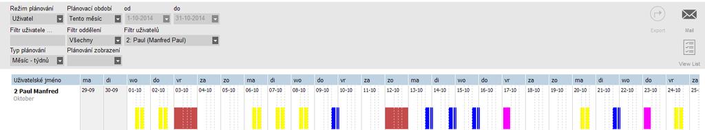 Typy pracovních kódů (pouze ve verzi programu TA+): Existuje 7 různých typů pracovních kódů a každý má jiný dopad na výpočty v programu. Zaplanowany czas: Pravidelná pracovní doba.