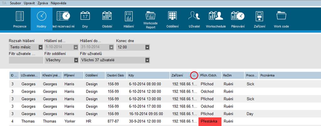 1.4.1 TABULKY Tabulky. Řada obrazovek programu zobrazuje údaje v tabulkách. Tyto tabulky mají společné rysy.