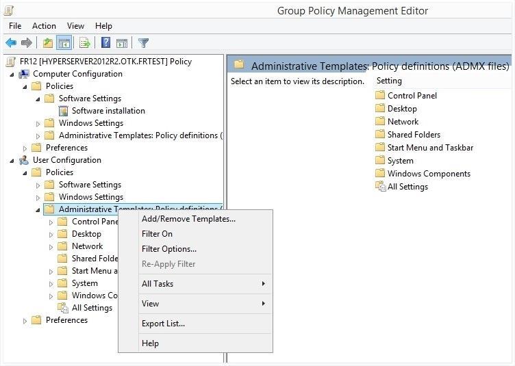 3. Po otevření souboru se v editoru Group Policy Management Editor (Správa zásad skupiny) zobrazí složka s názvem Classic Administrative Templates (ADM) (Klasické