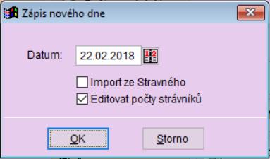 V této verzi jsme doplnili možnost volby jediného dne. Pro nový den lze tedy zadat pouze jediné datum.