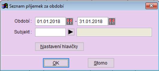 V této verzi programu sestava respektuje filtr, který si v příjemkách zvolíte.