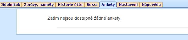 zobrazuje strávníkům pouze v případě, že má Vaše organizace