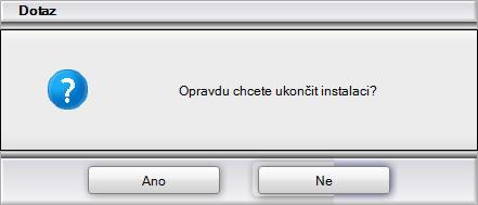 CAD Decor > Instalace Instalaci můžete kdykoli ukončit tlačítkem Storno.