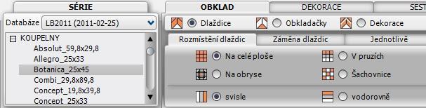 Pokud panel není otevřen, klepněte pravým tlačítkem nad panelem nástrojů, který je umístěn podél horního okraje, aby se zobrazila místní nabídka. V nabídce zaškrtněte položku CAD DECOR.