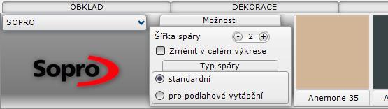 Ostatní dekorace CAD Decor > Návrh obkladů Dekorační pásek je možné vést podle libovolné trasy (lomené čáry), kterou předem na některou plochu nakreslíte.