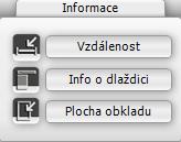 CAD Decor > Návrh obkladů Podle potřeby doplňte popis výkresu a kóty: Dokumentaci můžete vytisknout viz kapitola Tisk. Měření a informace Nástroje jsou dostupné na panelu Informace.