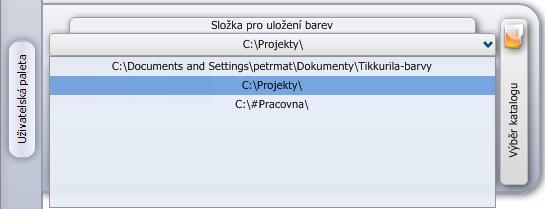 CAD Decor > Modul barev Tikkurila Je poněkud matoucí, že po vás program požaduje otevření nějakého souboru, stačí ale, když nalistujete potřebnou složku (můžete ji také vytvořit) a bez určení